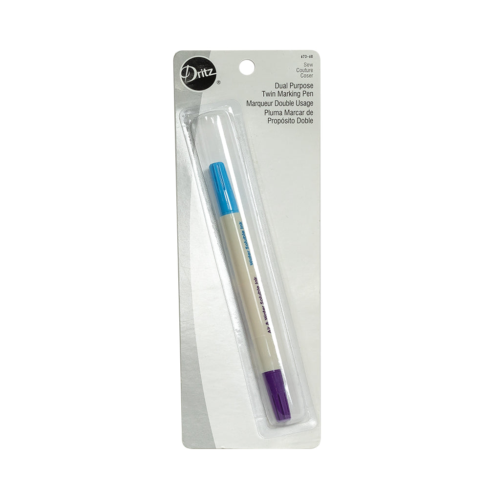 Dritz Dual Purpose Water Soluble Twin Marking Pen