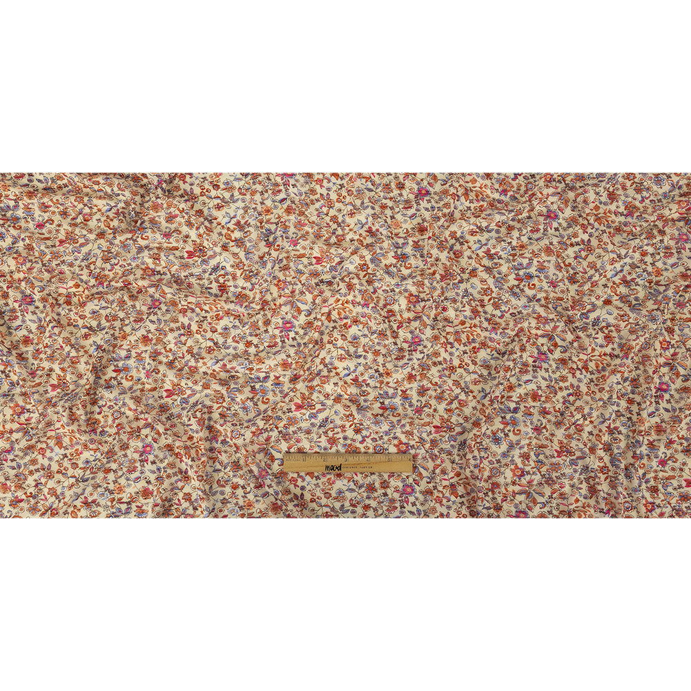 Shell, Red, and Blue Floral Polyester Jersey Full