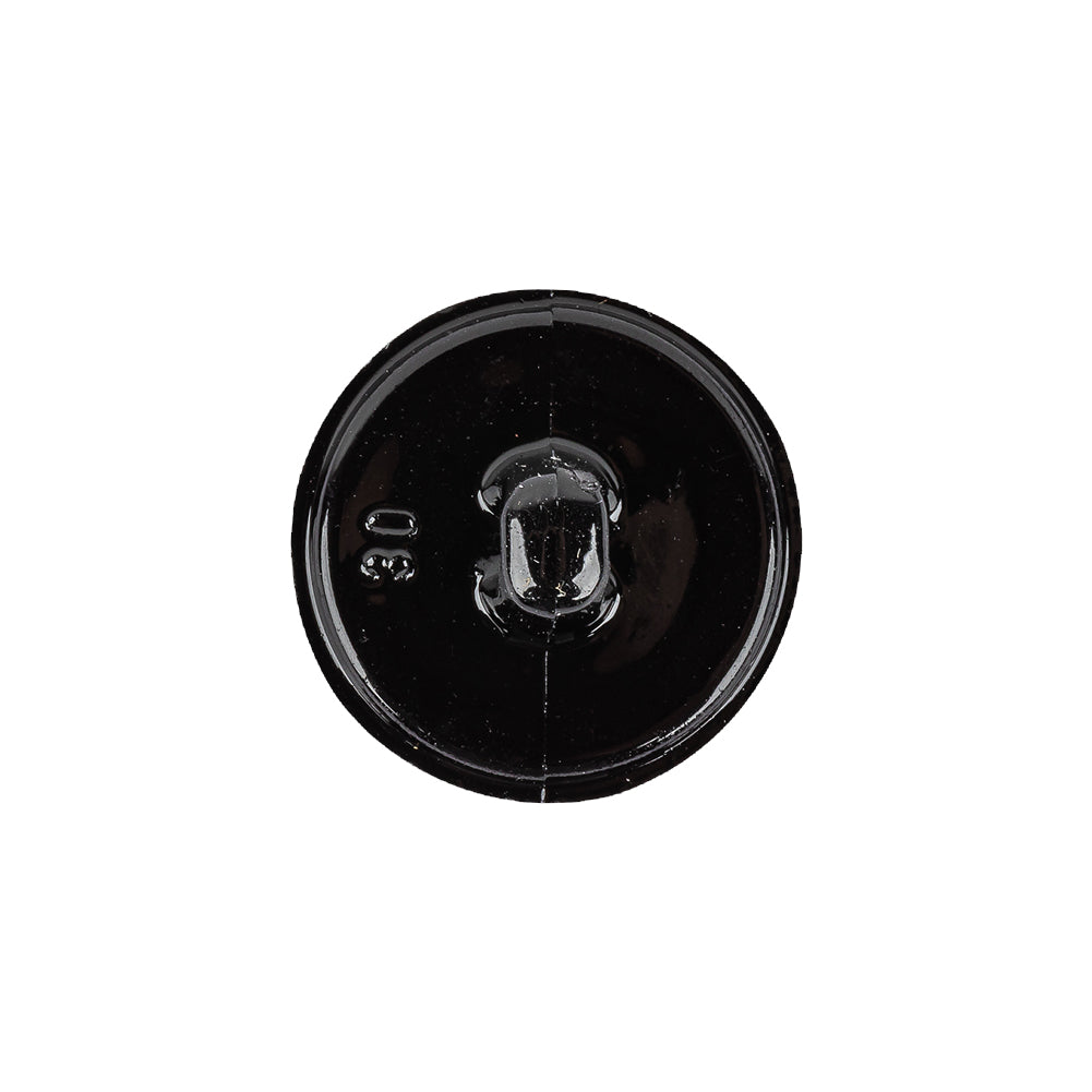 Black Radial Embossed Plastic Shank Back Button - 32L/20mm Detail