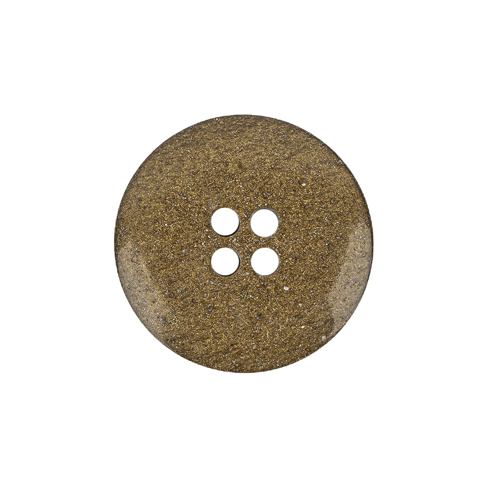 Gold Floral Iridescent Rolled Rim 4-Hole Nylon Button - 36L/23mm Detail