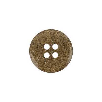 Gold Floral Iridescent Rolled Rim 4-Hole Nylon Button - 28L/18mm Detail