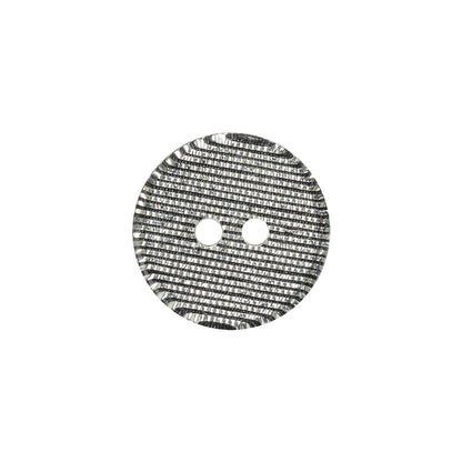 Silver Striated 2-Hole Plastic Saucer Button - 28L/18mm