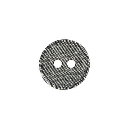 Silver Striated 2-Hole Plastic Saucer Button - 24L/15mm