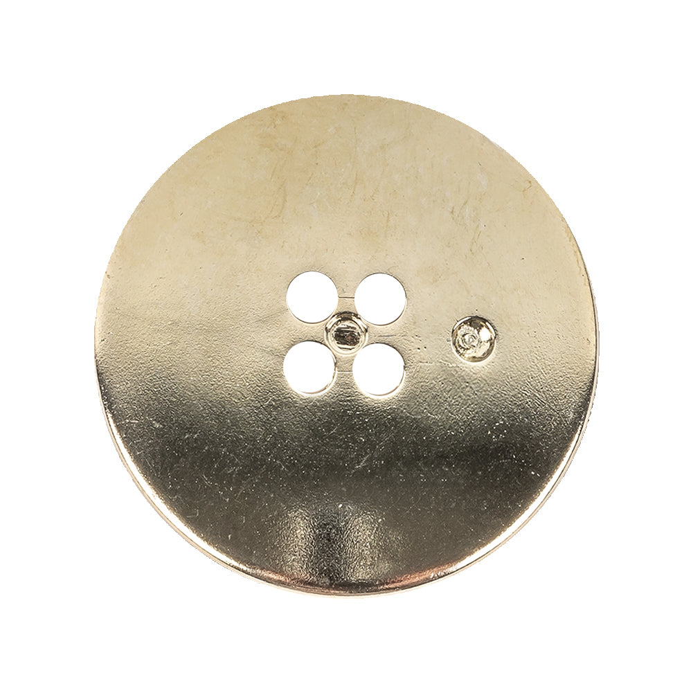Shiny Gold Textured 4-Hole Saucer Button - 44L/28mm Detail