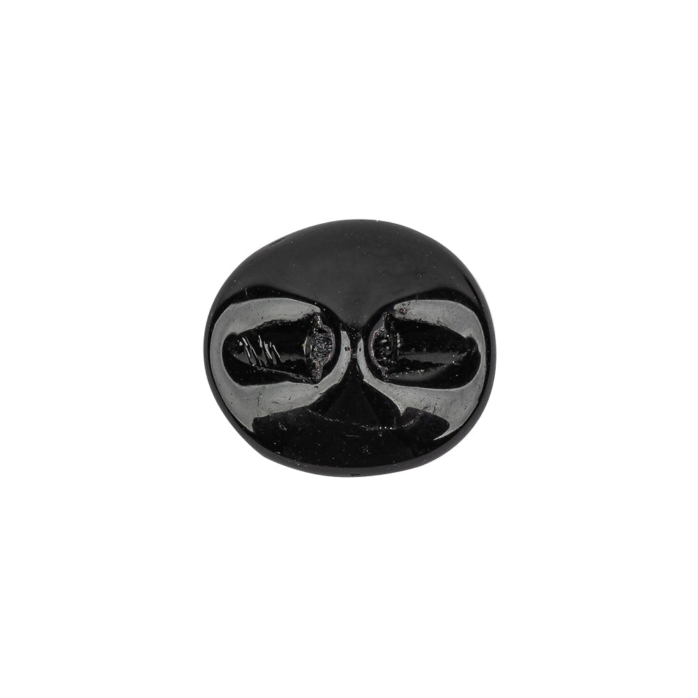 Darkest Pearl Blue Dome Shaped Oval Self Back Button - 28L/18mm Detail