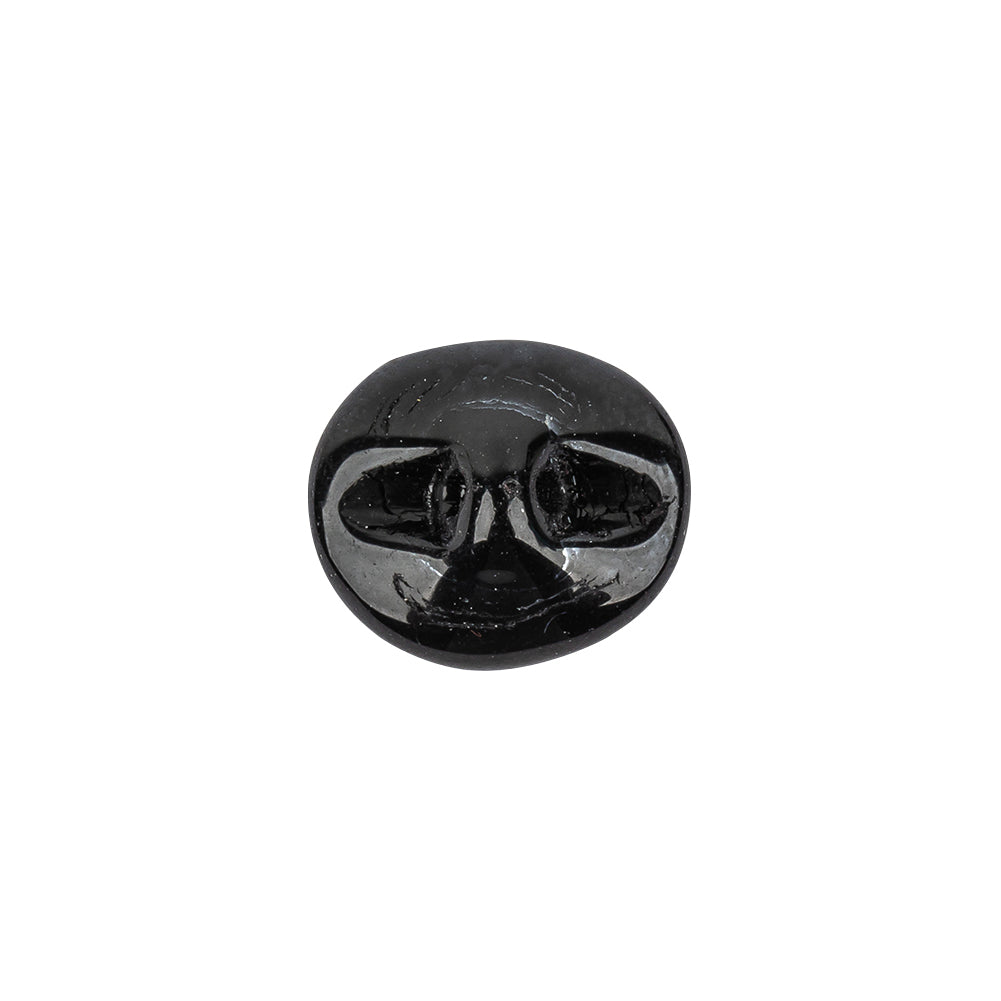 Hematite Dome Shaped Oval Self Back Button - 24L/15mm Detail