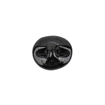 Hematite Dome Shaped Oval Self Back Button - 24L/15mm Detail