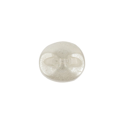 Pearl White Dome Shaped Oval Self Back Button - 24L/15mm Detail