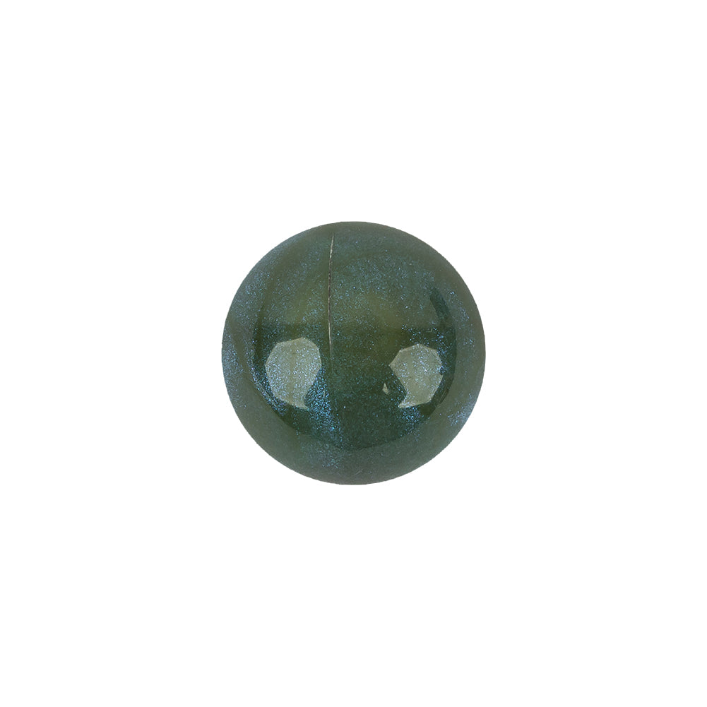 Rolling Waters and Olive Branch Iridescent Half Round Shank Back Button - 22L/14mm