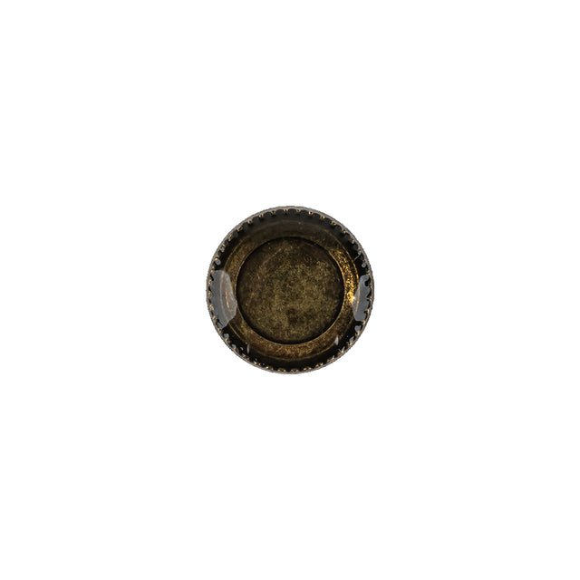 Amber and Bronze Iridescent Resin-Casted Blouse Button - 17L/10.5mm