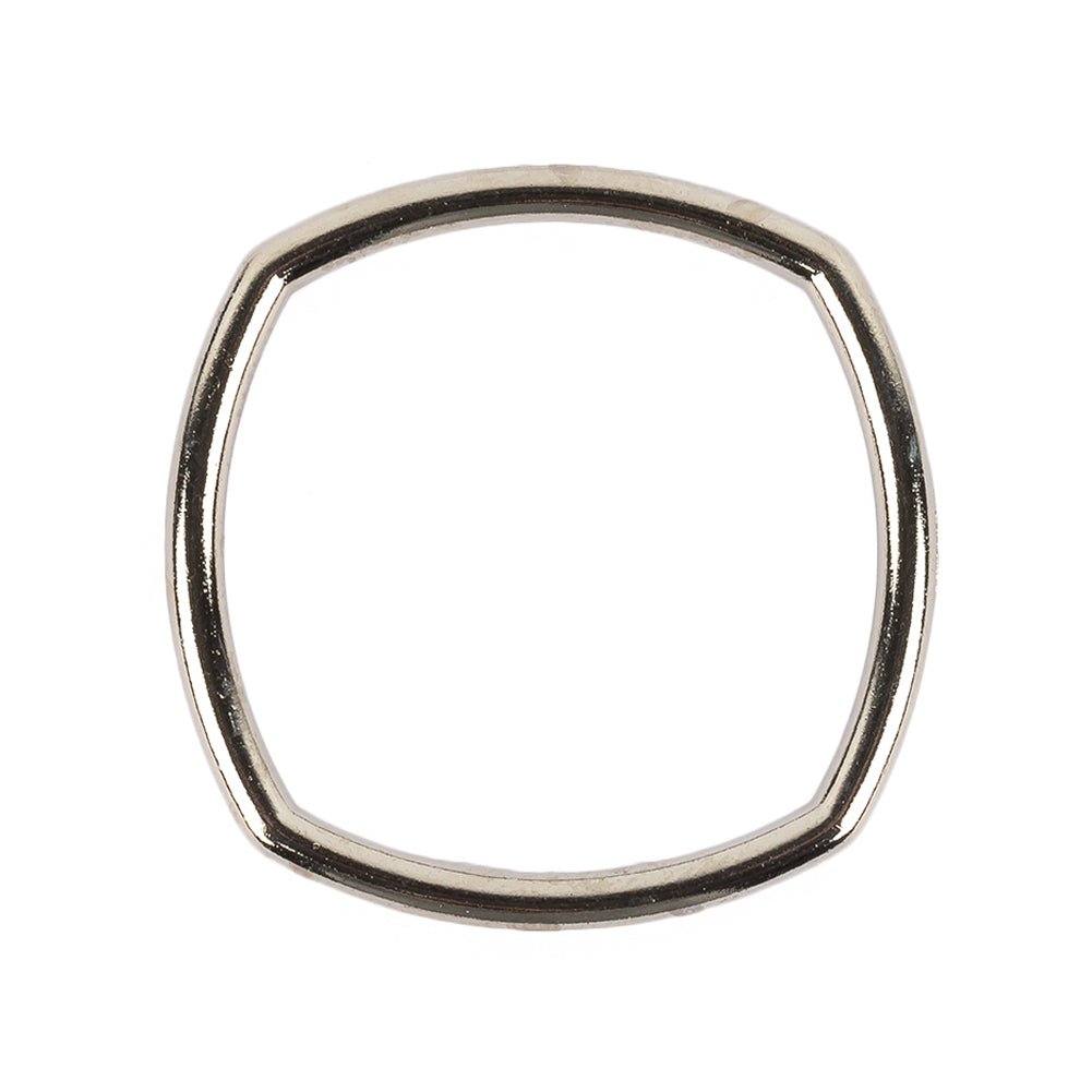 Silver Rounded Square Metal Ring - 35mm