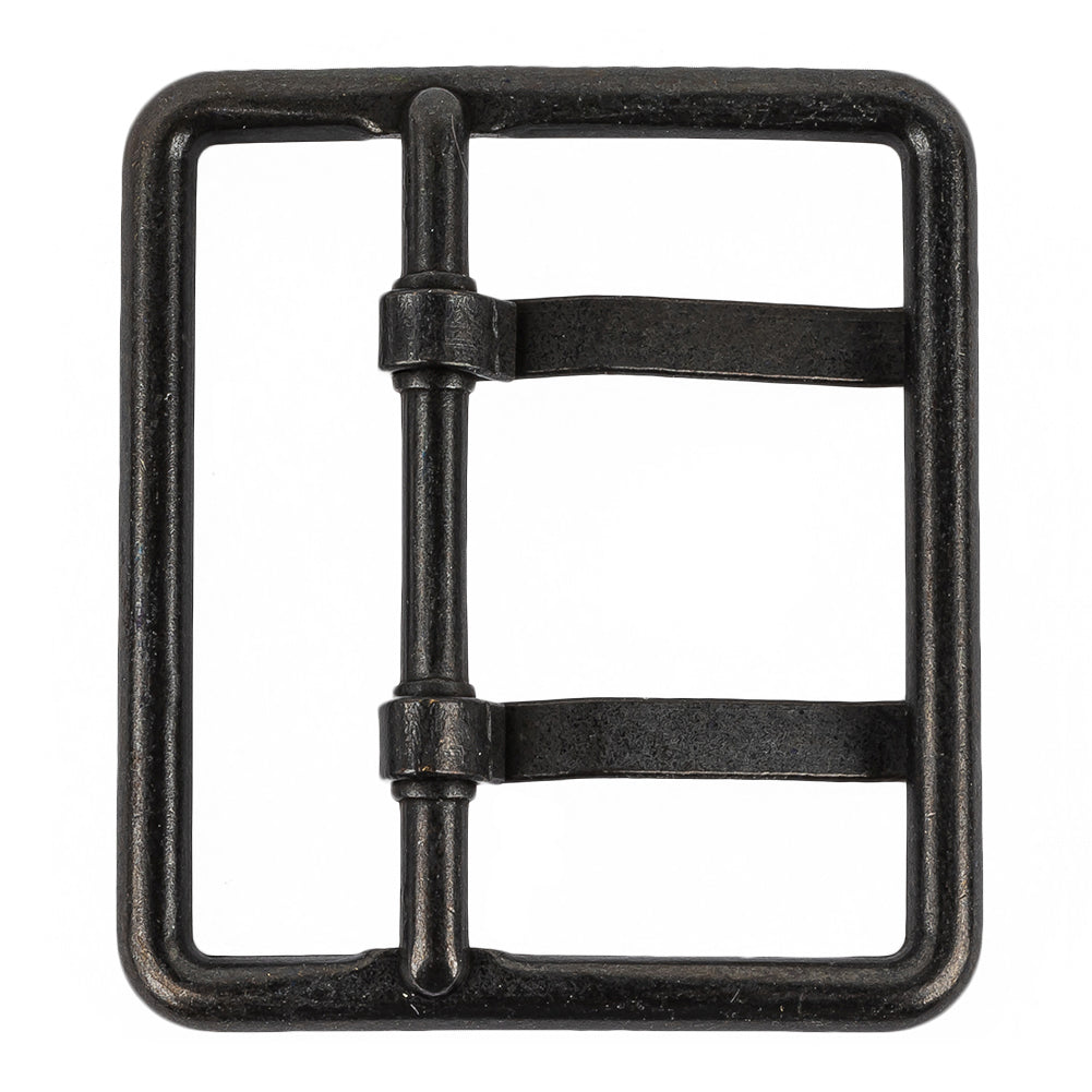 Old Gold Double Tongue Metal Buckle - 48mm Detail