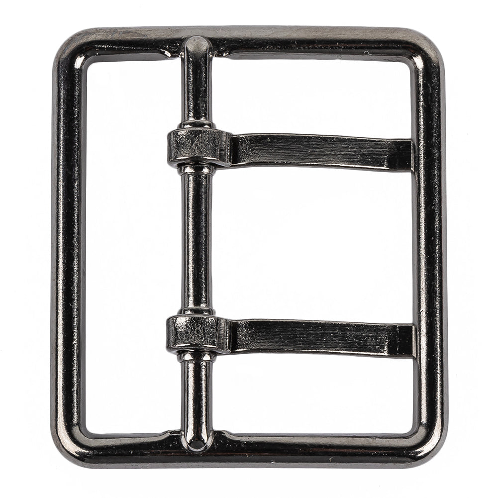 Gunmetal Double Tongue Metal Buckle - 48mm Detail