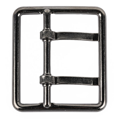 Gunmetal Double Tongue Metal Buckle - 48mm Detail