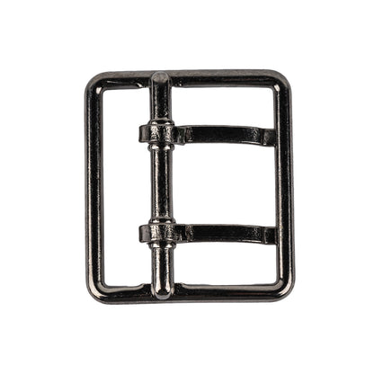 Gunmetal Double Tongue Metal Buckle - 36mm Detail