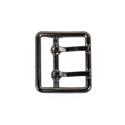 Gunmetal Double Tongue Metal Buckle - 25mm