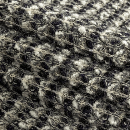 Sugar Swizzle, Gray, and Navy Textured Stripes Chunky Sweater Knit Folded