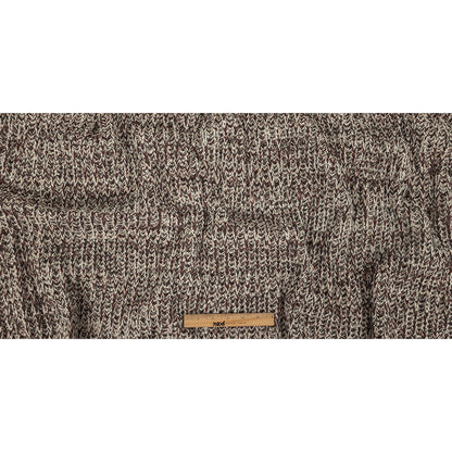 Oxblood Red, Charcoal, and White Alyssum Chunky Boucled Wool Knit Full