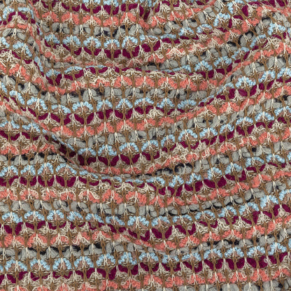 Limestone, Magenta, Angel Falls and Coral Wool Sweater Knit