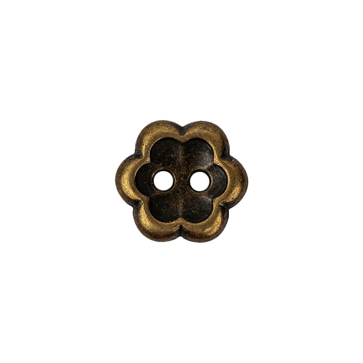 template--25130090922057__main-Bronze Concave 2-Hole Metal Flower Button - 24L/15mm