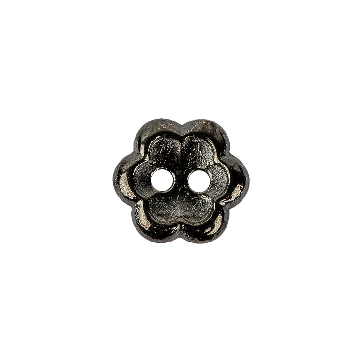 template--25130090922057__main-Gunmetal Concave 2-Hole Metal Flower Button - 24L/15mm
