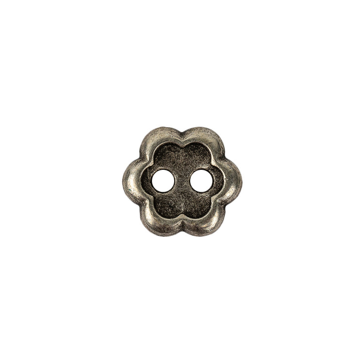 template--25130090922057__main-Silver Concave 2-Hole Metal Flower Button - 20L/12.5mm