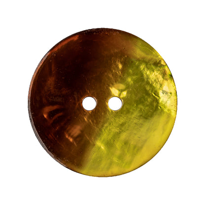 Bronze Gold Iridescent 2-Hole Shell Button - 44L/28mm
