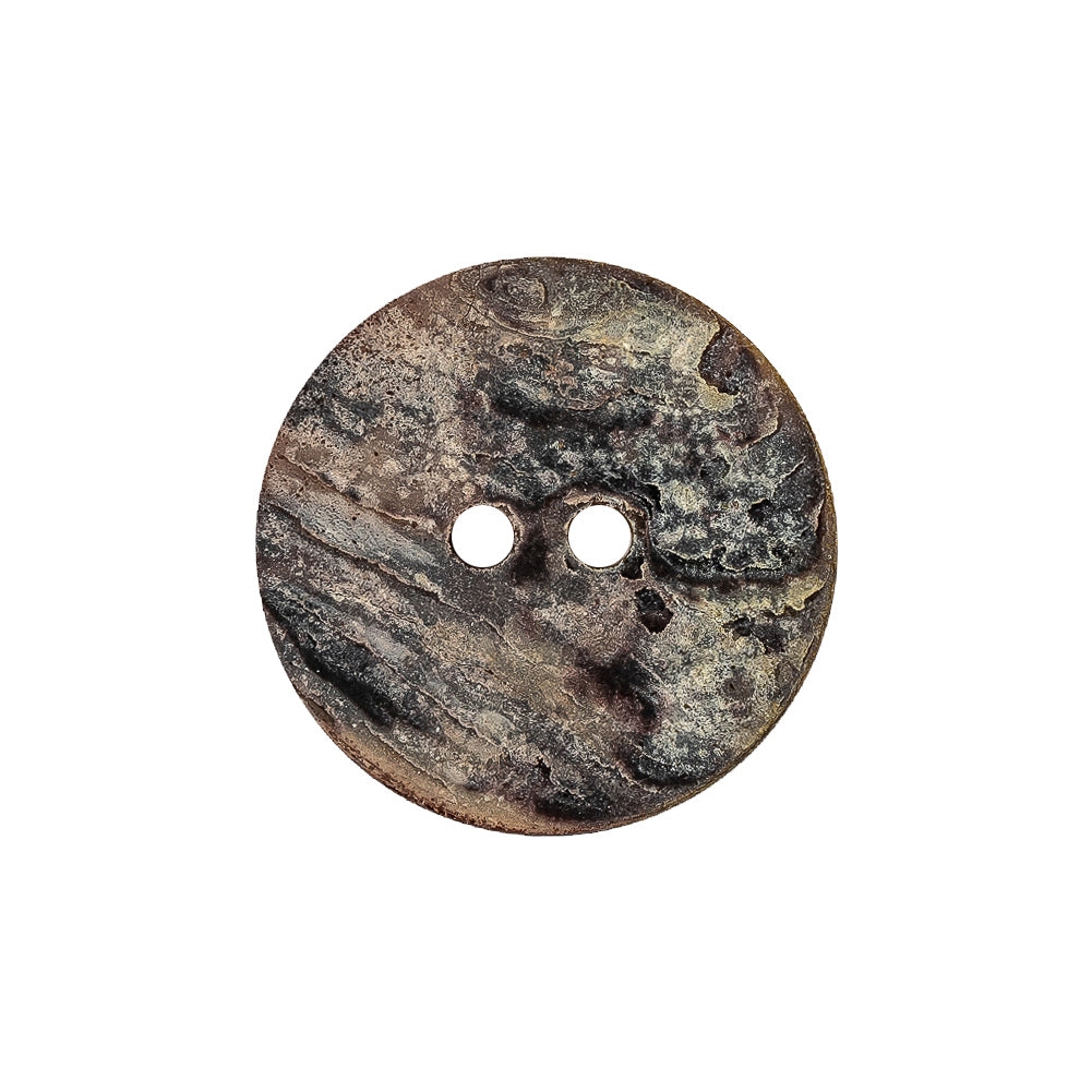 Bronze Gold Iridescent 2-Hole Shell Button - 36L/23mm Detail