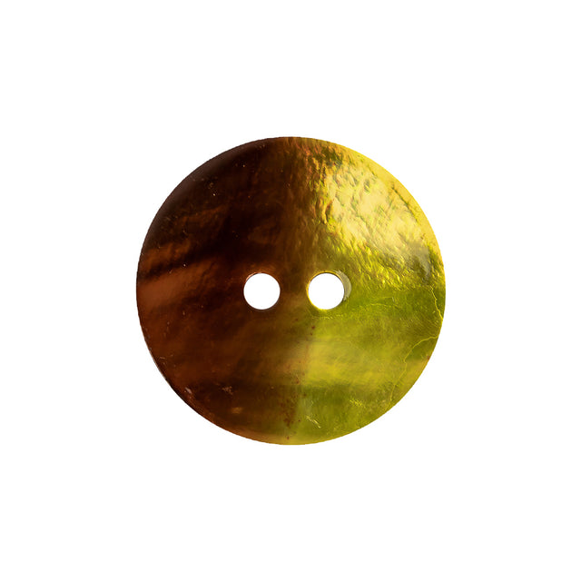 Bronze Gold Iridescent 2-Hole Shell Button - 36L/23mm