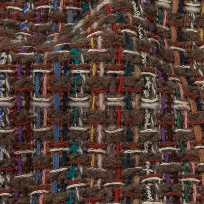 Italian Taupe, Olive and Multicolor Blended Wool Tweed Detail