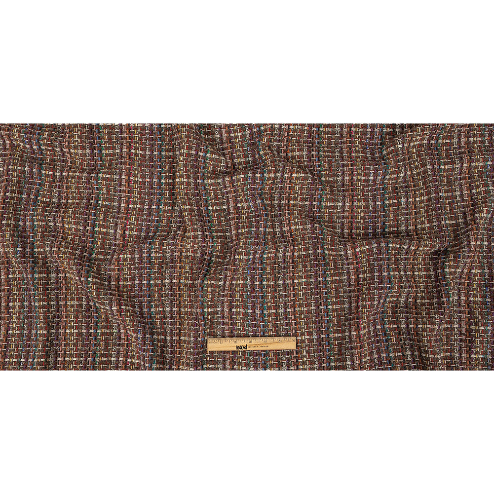 Italian Taupe, Olive and Multicolor Blended Wool Tweed Full