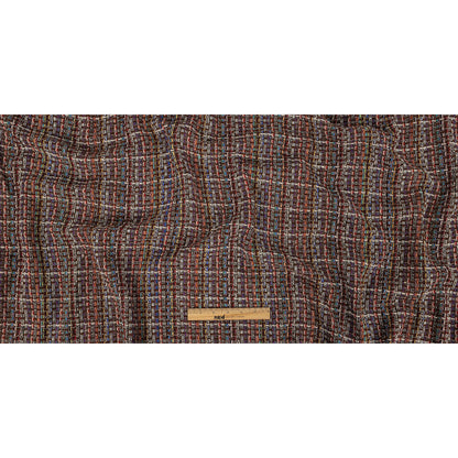 Italian Chocolate Multicolor Blended Wool Tweed Full