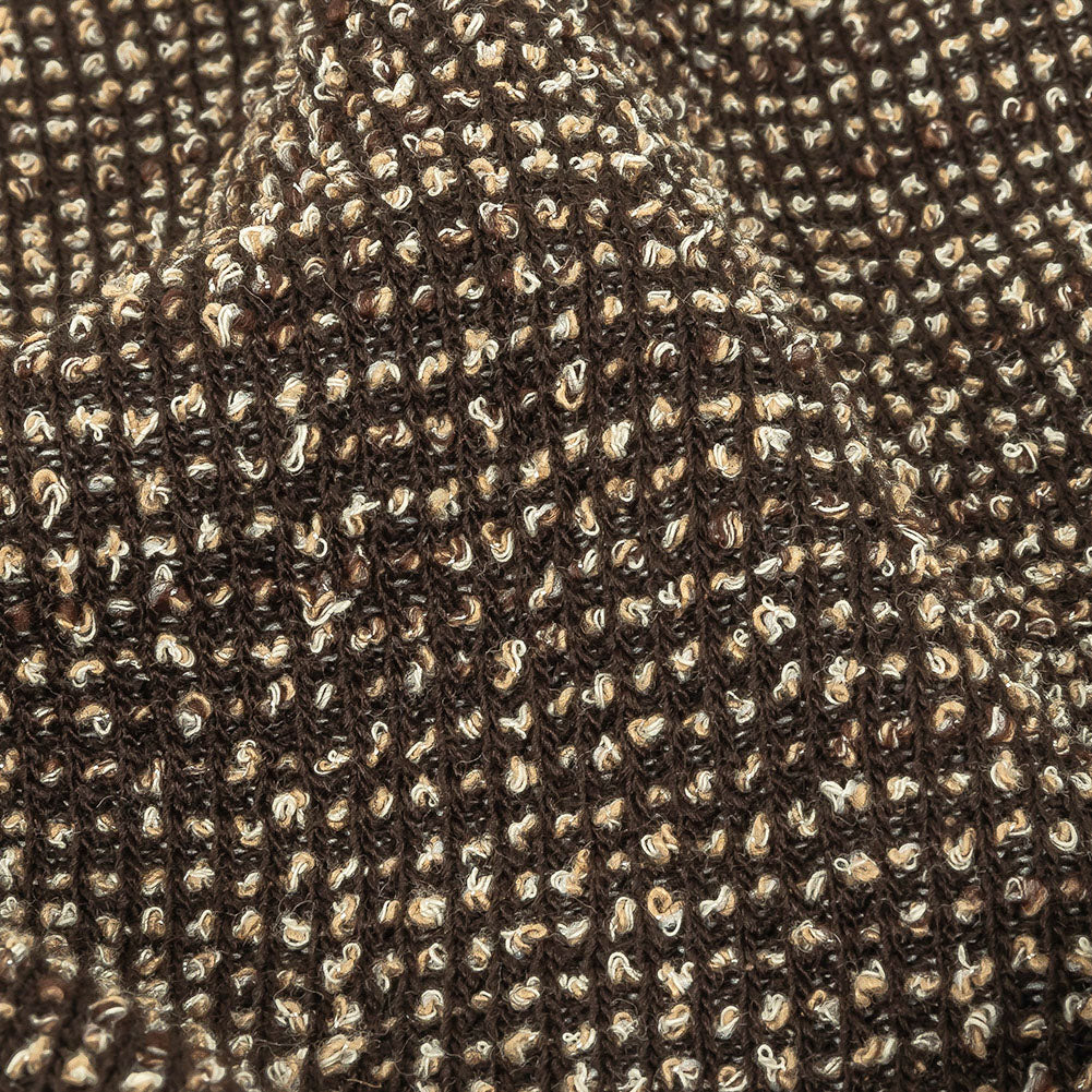 Pale Beige and Black Nubby Boucled Knit Detail