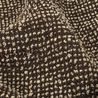 Pale Beige and Black Nubby Boucled Knit Detail