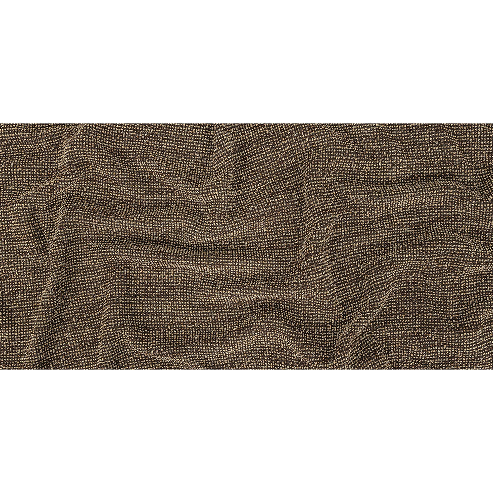 Pale Beige and Black Nubby Boucled Knit Full