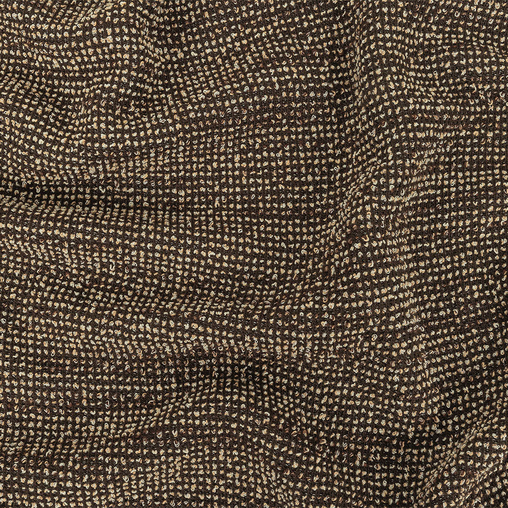Pale Beige and Black Nubby Boucled Knit