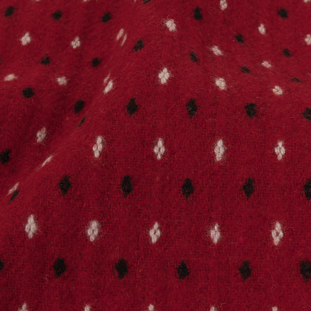 Tomato Puree, Vanilla Ice and Black Diamonds Brushed Blended Cotton Jacquard Detail