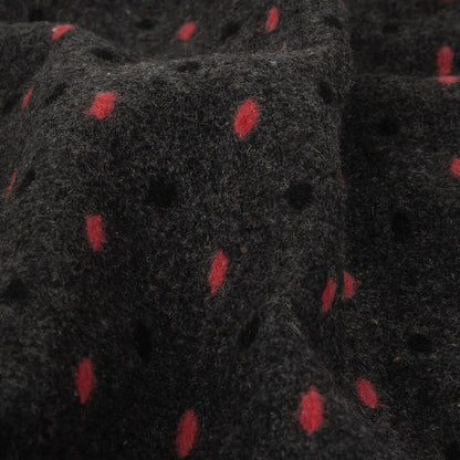 Peat, Black and Pink Broken Stripes or Spots Brushed Woven Detail