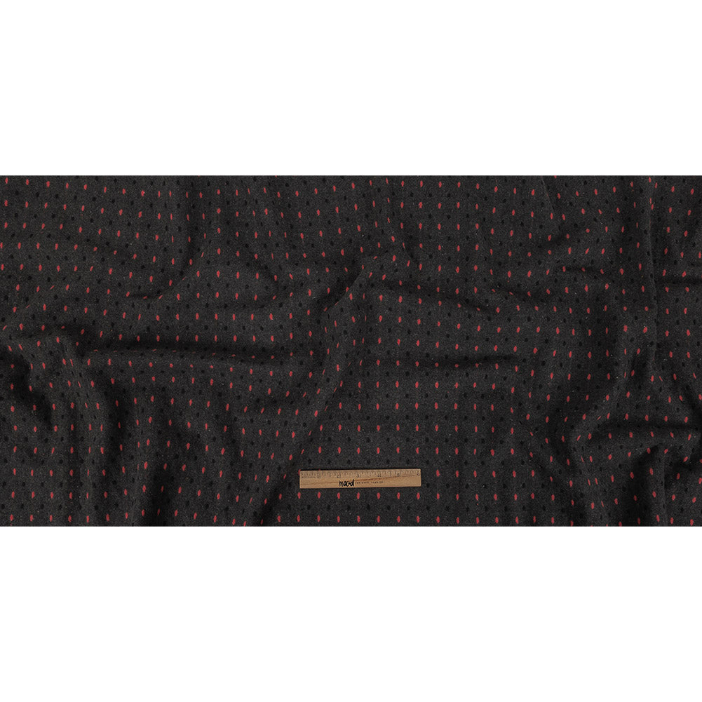 Peat, Black and Pink Broken Stripes or Spots Brushed Woven Full