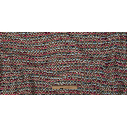 Teal, Sky, Fuchsia, and Magenta Wool Sweater Knit Full