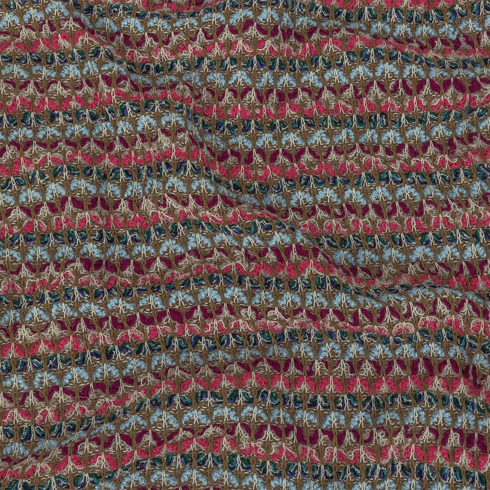 Teal, Sky, Fuchsia, and Magenta Wool Sweater Knit