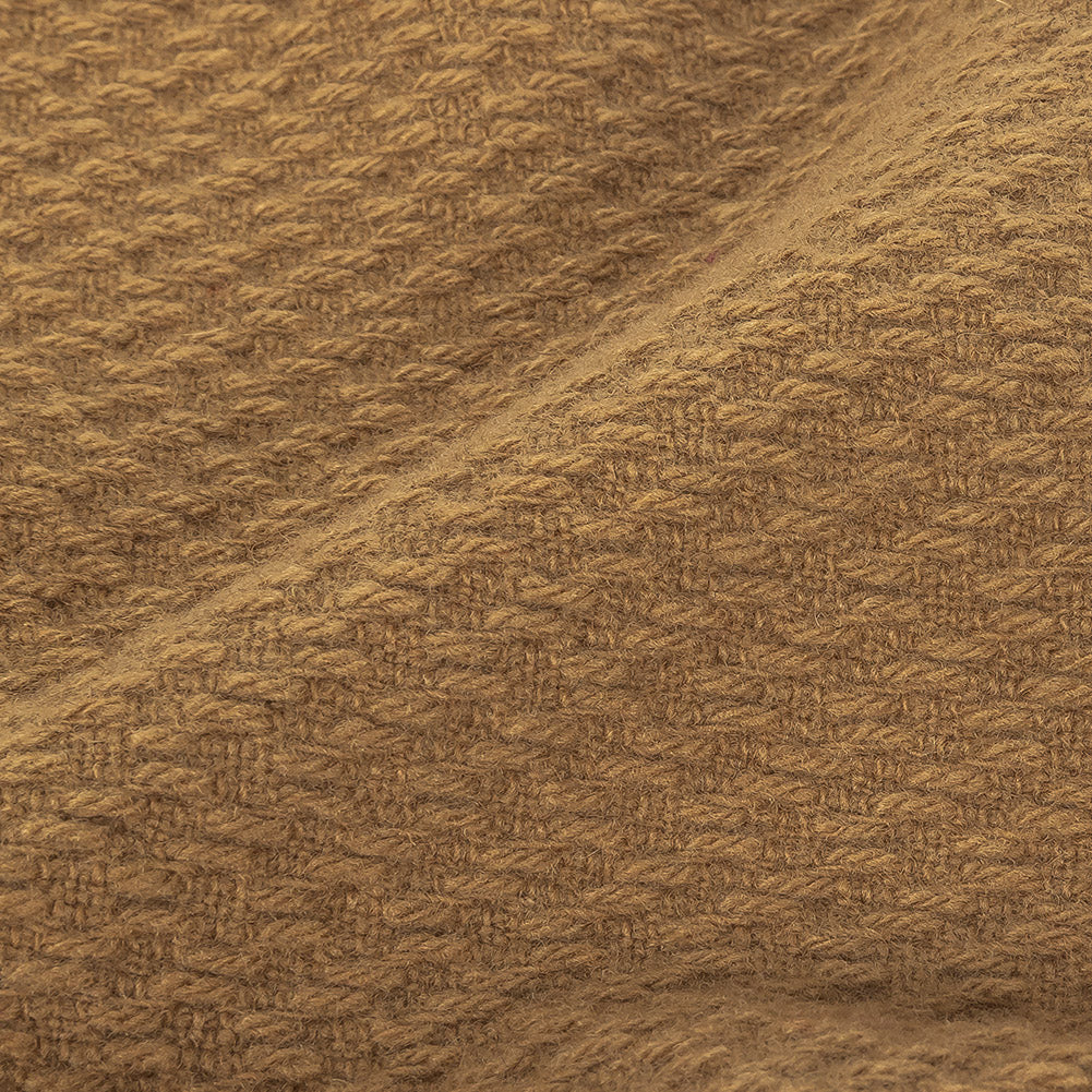 Tan Tactile Wool Woven Detail