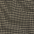 Black and White Houndstooth Wool Coating