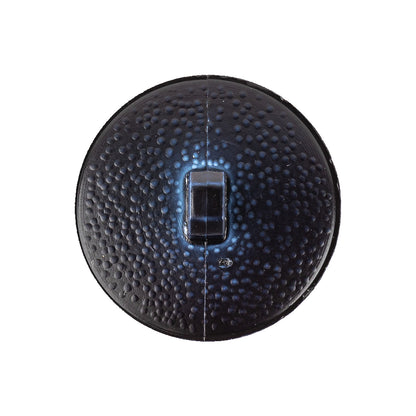 Italian Shiny Navy Basketweave Embossed Faux Leather Button - 40L/25.5mm Detail