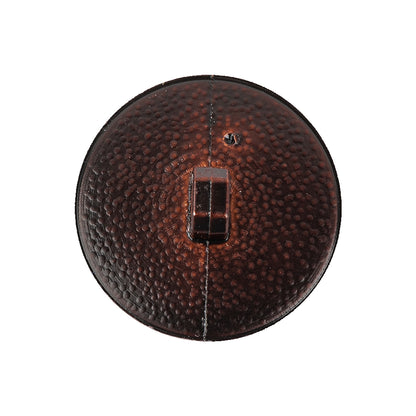 Italian Shiny Bark Basketweave Embossed Faux Leather Button - 40L/25.5mm Detail