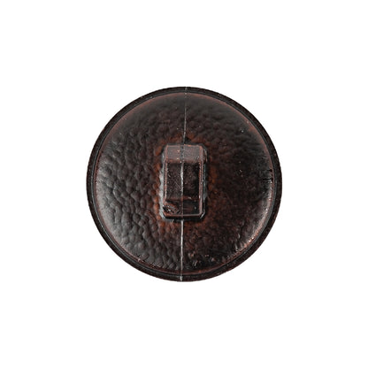 Italian Shiny Bark Basketweave Embossed Faux Leather Button - 36L/23mm Detail
