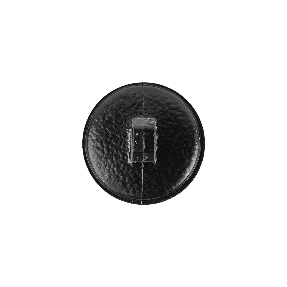 Italian Black Basketweave Embossed Faux Leather Button - 28L/18mm Detail