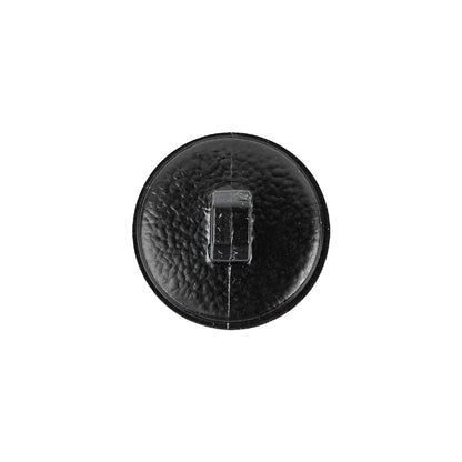 Italian Black Basketweave Embossed Faux Leather Button - 28L/18mm Detail