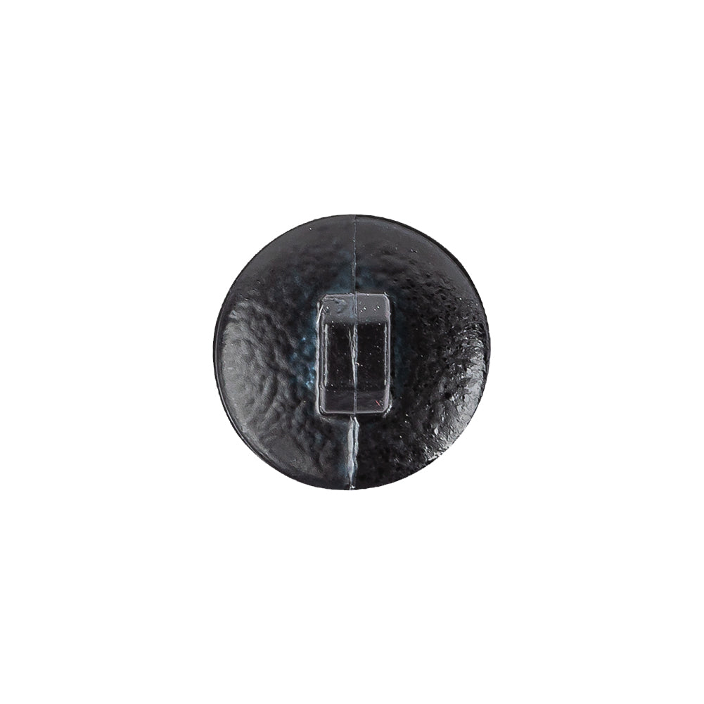 Italian Shiny Navy Basketweave Embossed Faux Leather Button - 24L/15mm Detail