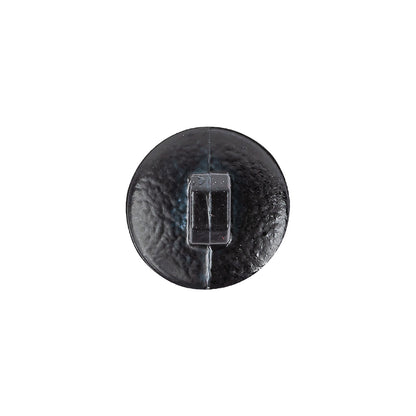 Italian Shiny Navy Basketweave Embossed Faux Leather Button - 24L/15mm Detail